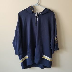 Victoria Secret 3/4 sleeve navy hoodie
